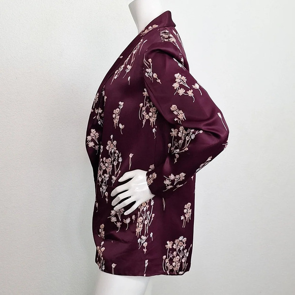 Anthropologie Etta:twa Tavie Romantic Satin Oversized Open Blazer Jacket Size XS - Picture 7 of 10